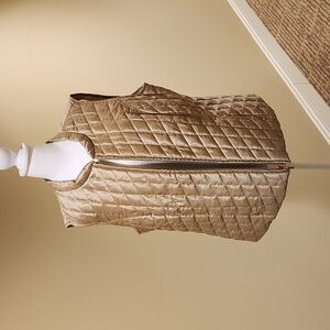 Jones Studio gold 1x  zip-up vest